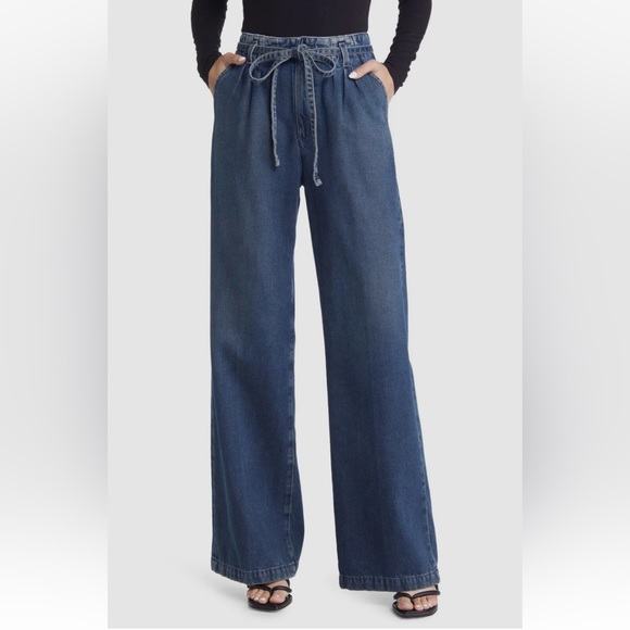 AG Los Angeles Wide Leg High Rise Denim Jeans NWT - Picture 3 of 7